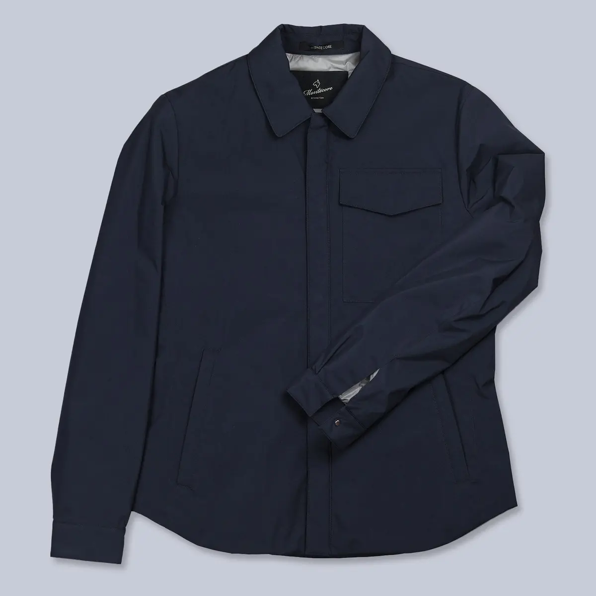 Dark Blue Technical Down Padded Overshirt 1