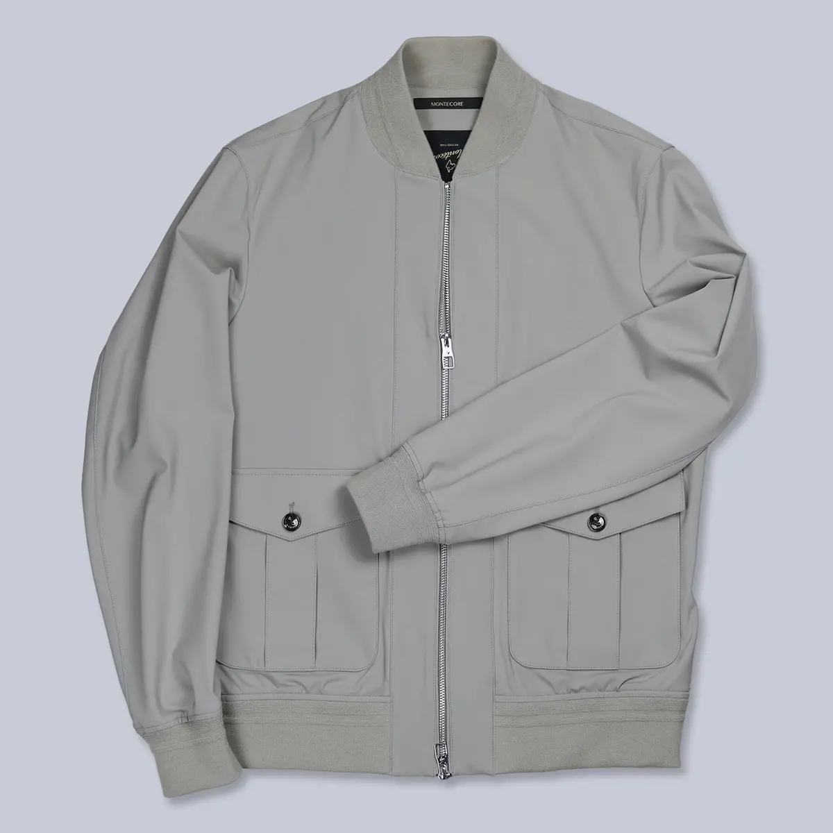 Light Taupe Lightweight Bomber Jacket 1