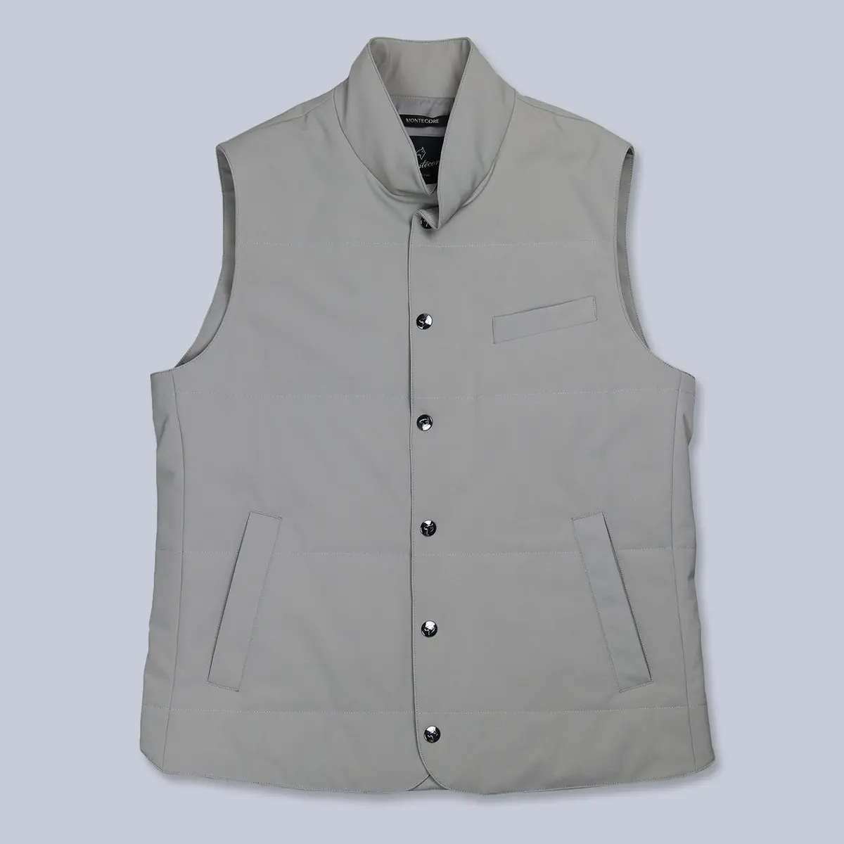 Light Taupe Lightweight Quilted Gilet 1