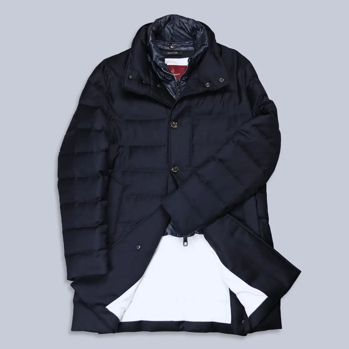 Navy Down Padded Superfine Coat 1