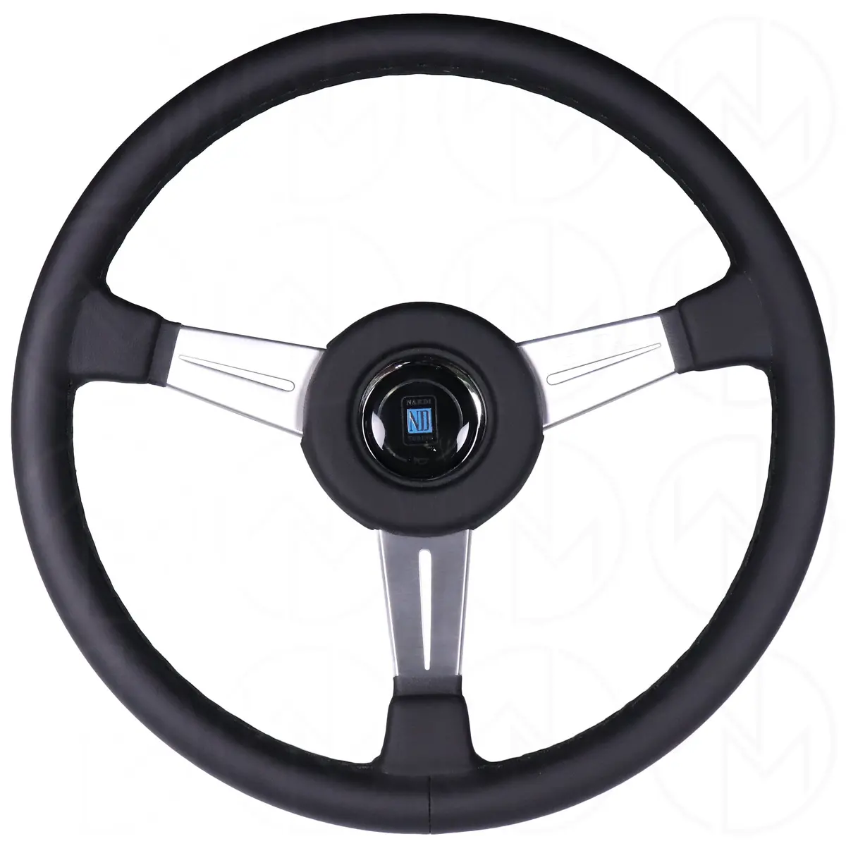 Nardi Classic Steering Wheel - 365Mm Leather W/Satin Spoke & Leather Ring And Black Stitch 1