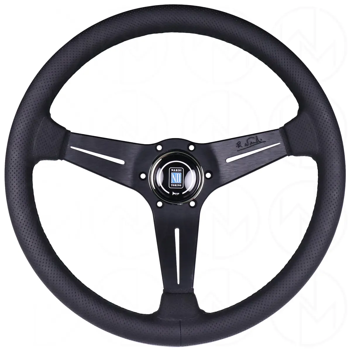 Nardi Sport Rally Deep Corn Steering Wheel - 350Mm Perforated Leather W/Black Stitch 1