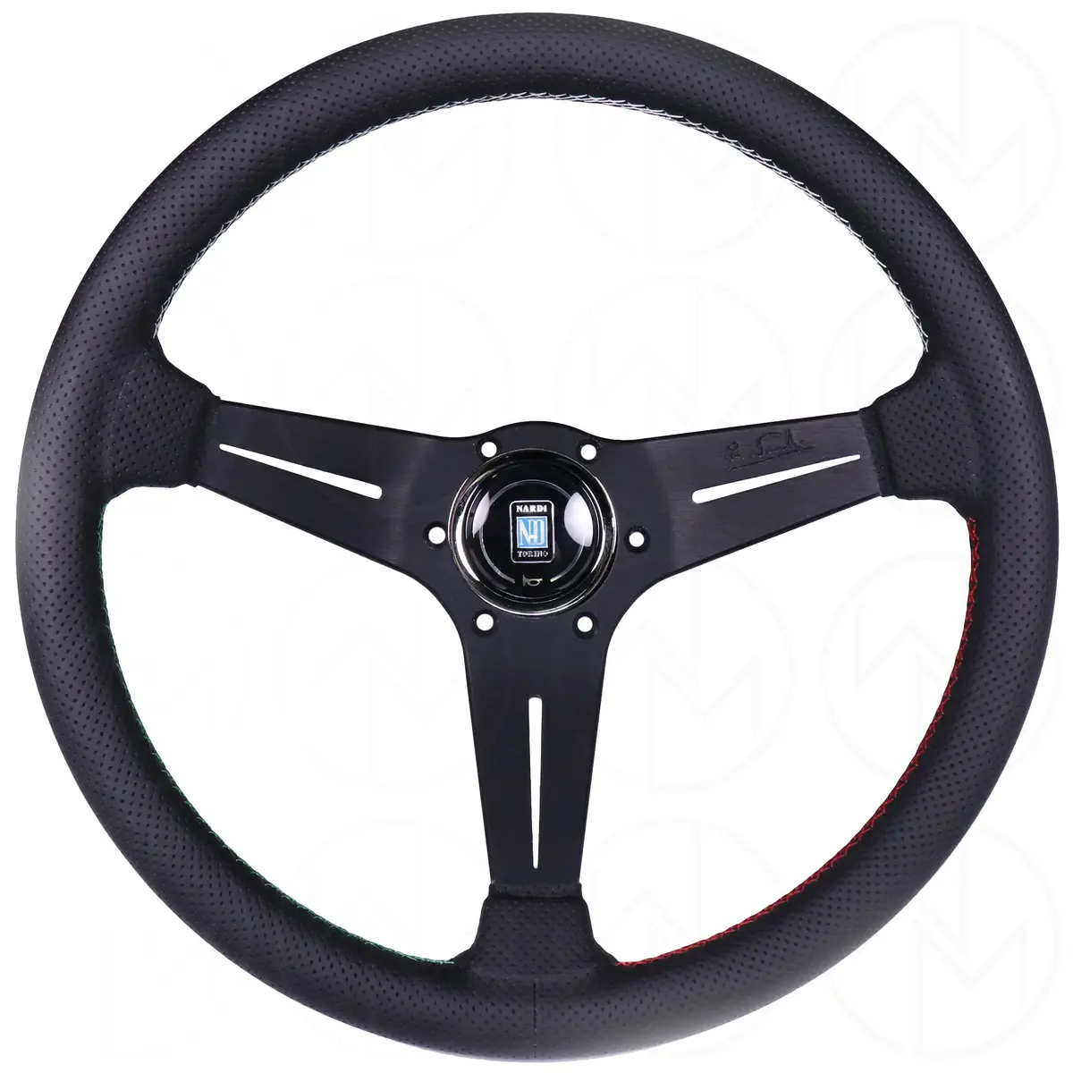 Nardi Sport Rally Deep Corn Sectors Steering Wheel - 350Mm Perforated Leather And Colored Sectors 1