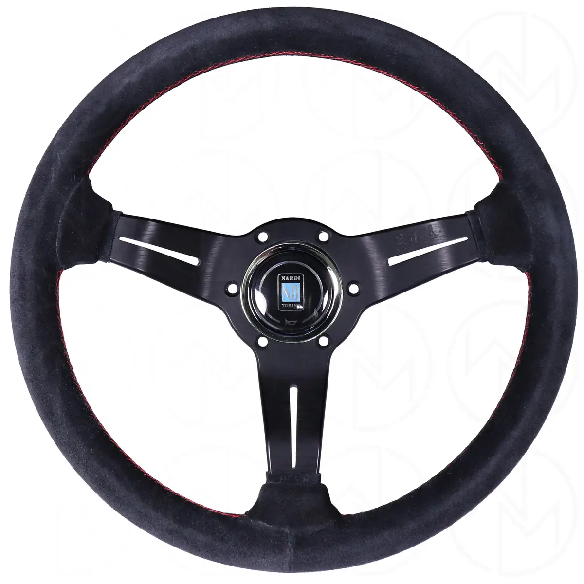 Nardi Sport Rally Deep Corn Steering Wheel - 330Mm Suede W/Red Stitch 1