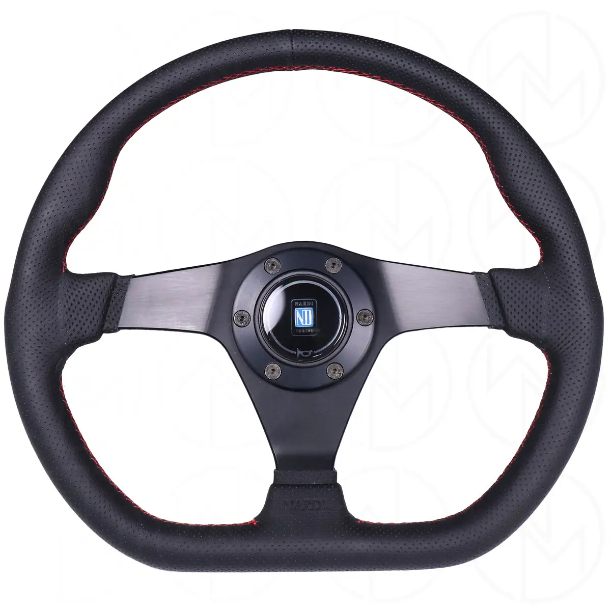 Nardi Gara Sport Steering Wheel - 350Mm Perforated Leather W/Red Stitch 1
