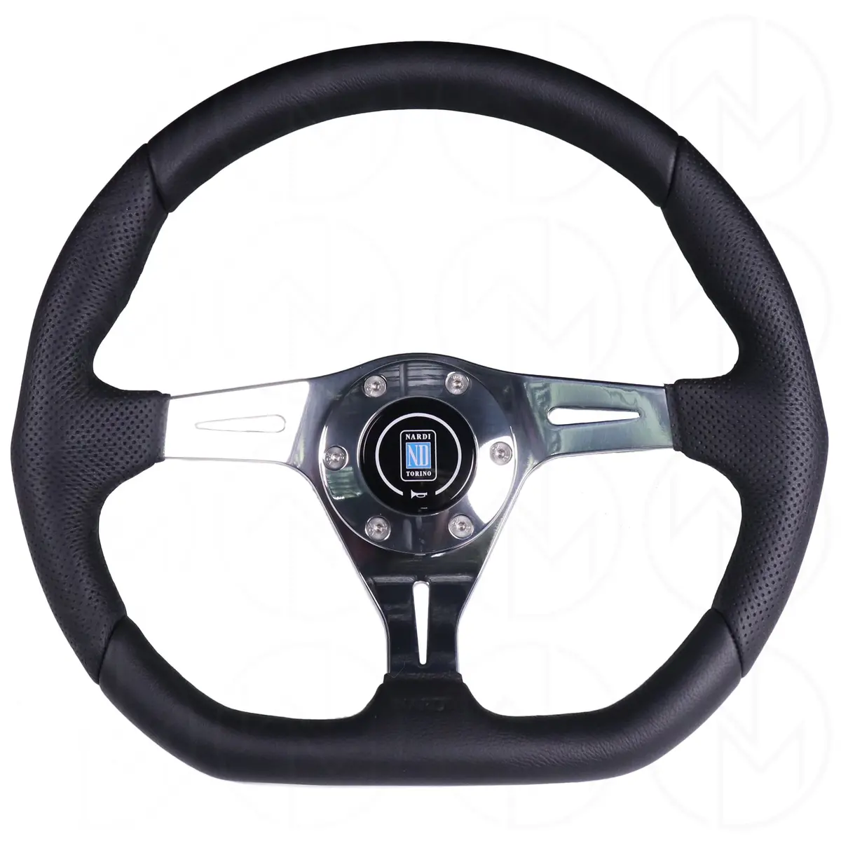 Nardi Basic Kallista Steering Wheel - 350Mm Combo Leather W/Polished Spokes 1