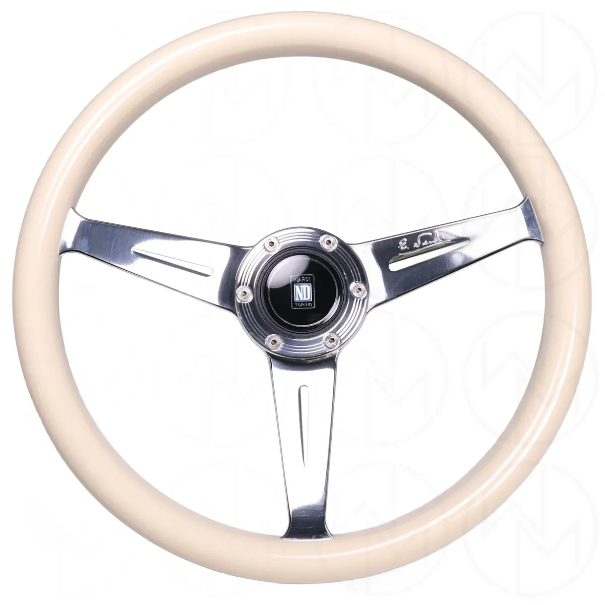 Nardi Marine Steering Wheel - 360Mm Ivory White W/Polished Spokes 1