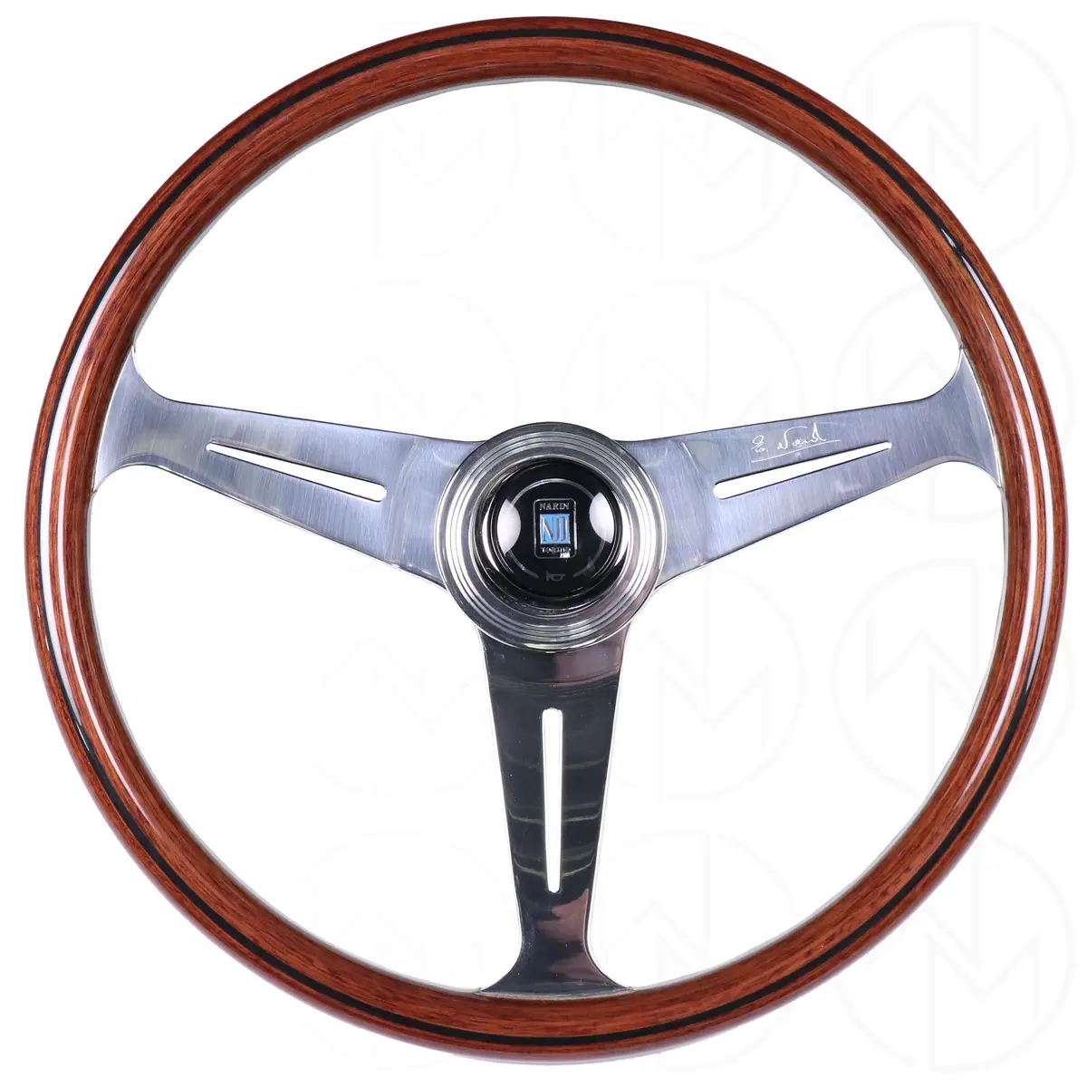Nardi Classic Wood Steering Wheel - 360Mm Polished Spokes 1