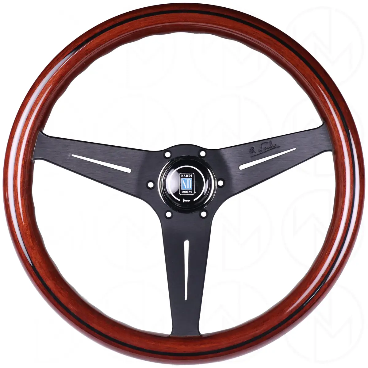 Nardi Wood Deep Corn Steering Wheel - 350Mm Black Spokes 1