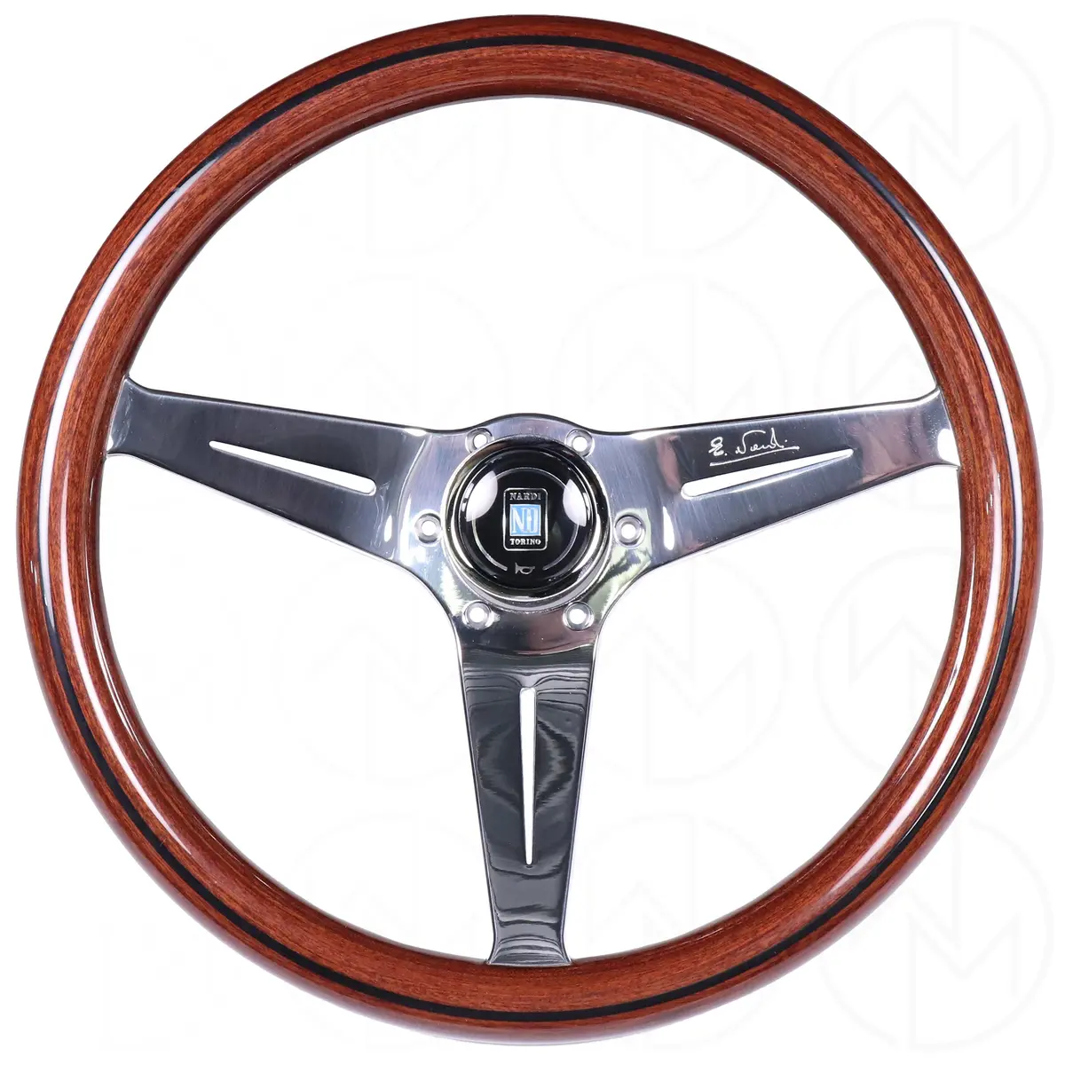Nardi Wood Deep Corn Steering Wheel - 350Mm Polished Spokes 1