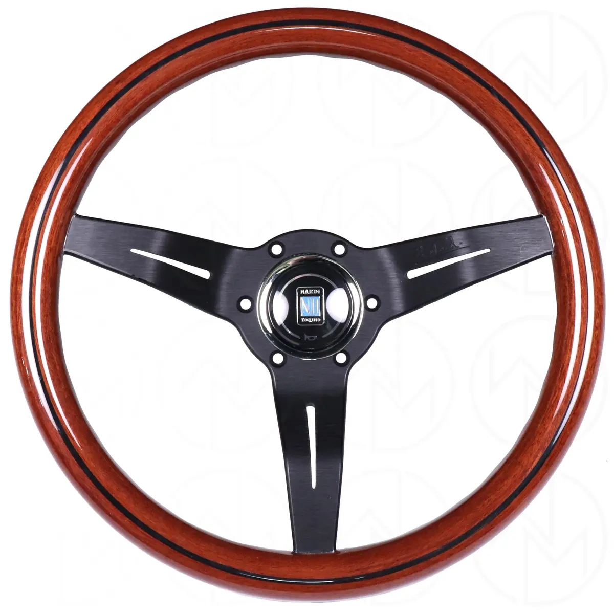 Nardi Wood Deep Corn Steering Wheel - 330Mm Black Spokes 1