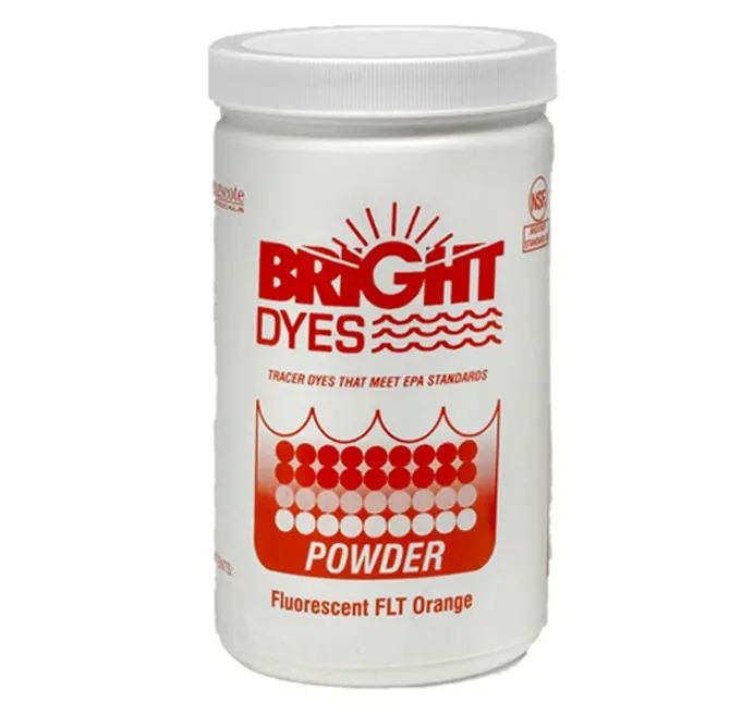 1 Lb Jar Flt Orange Powder - Bright Dyes Tracer Dye For Water Or Wastewater Leak Detection 1