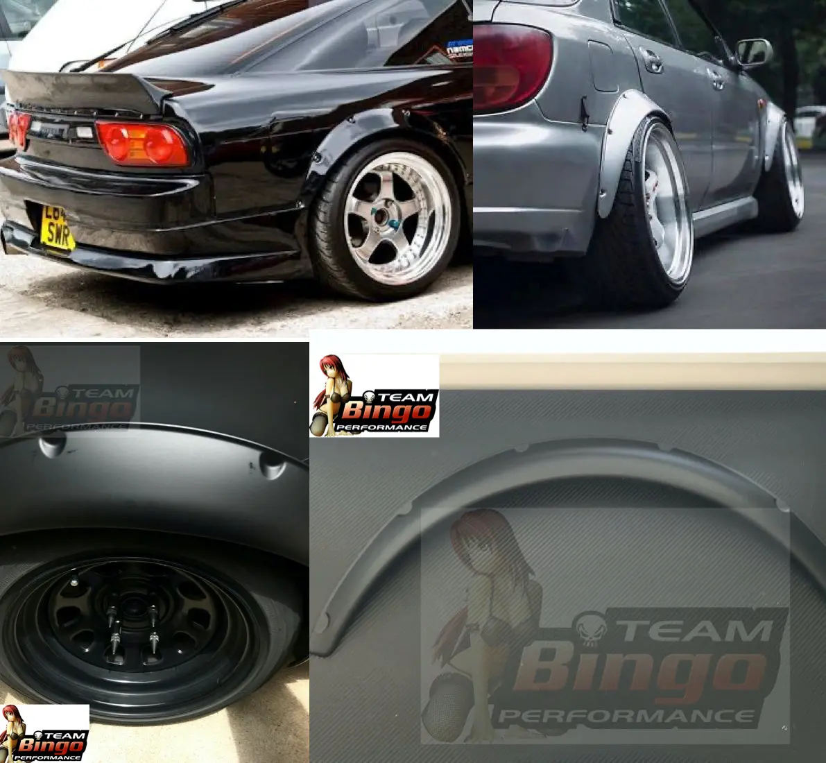 Fender Flares Universal Over Fenders Jdm 4Wd Bolt On Flares 4 Pcs Set Universal Bolt On Fender Flares 1
