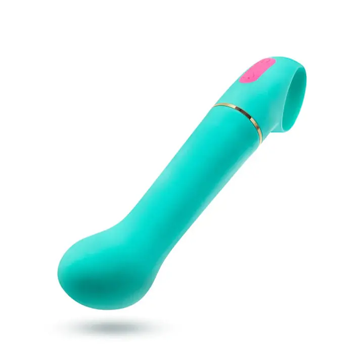 Aria Flirty Af G-Spot Teal 6.5-Inch Loop Handle Vibrator 1