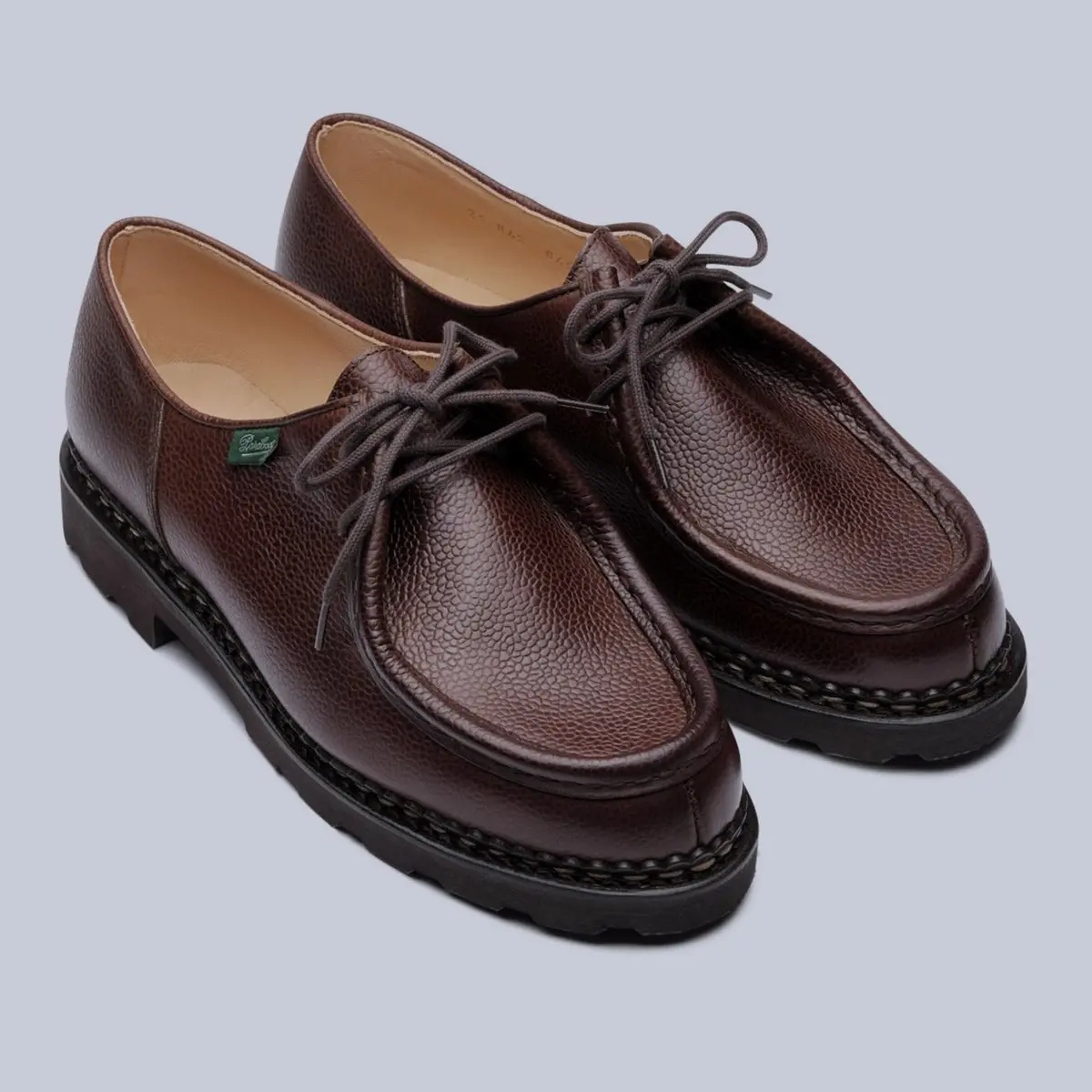 Brown Grain Leather Michael Shoes 1