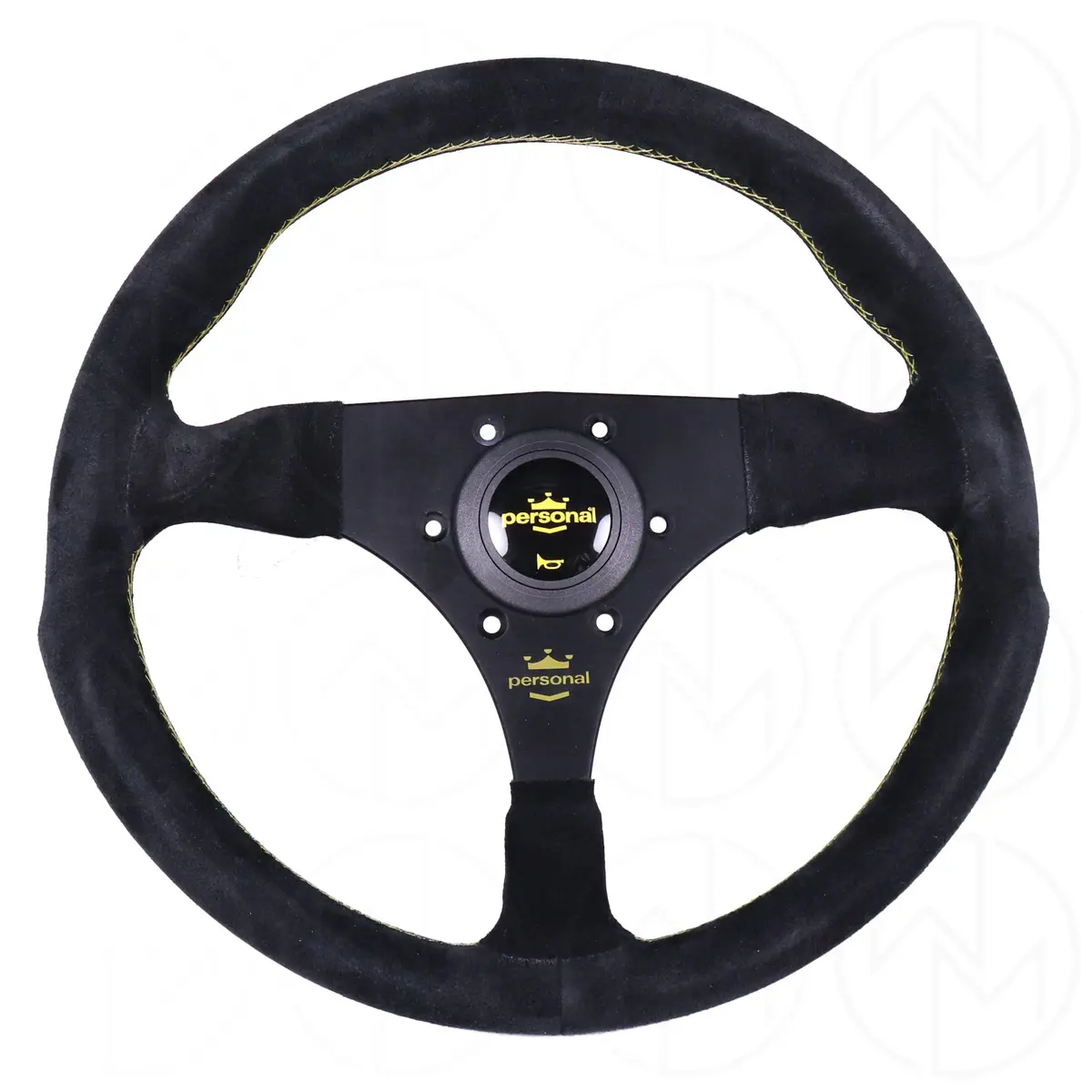 Personal Fitti F1 Steering Wheel - 320Mm Suede W/Yellow Stitch 1