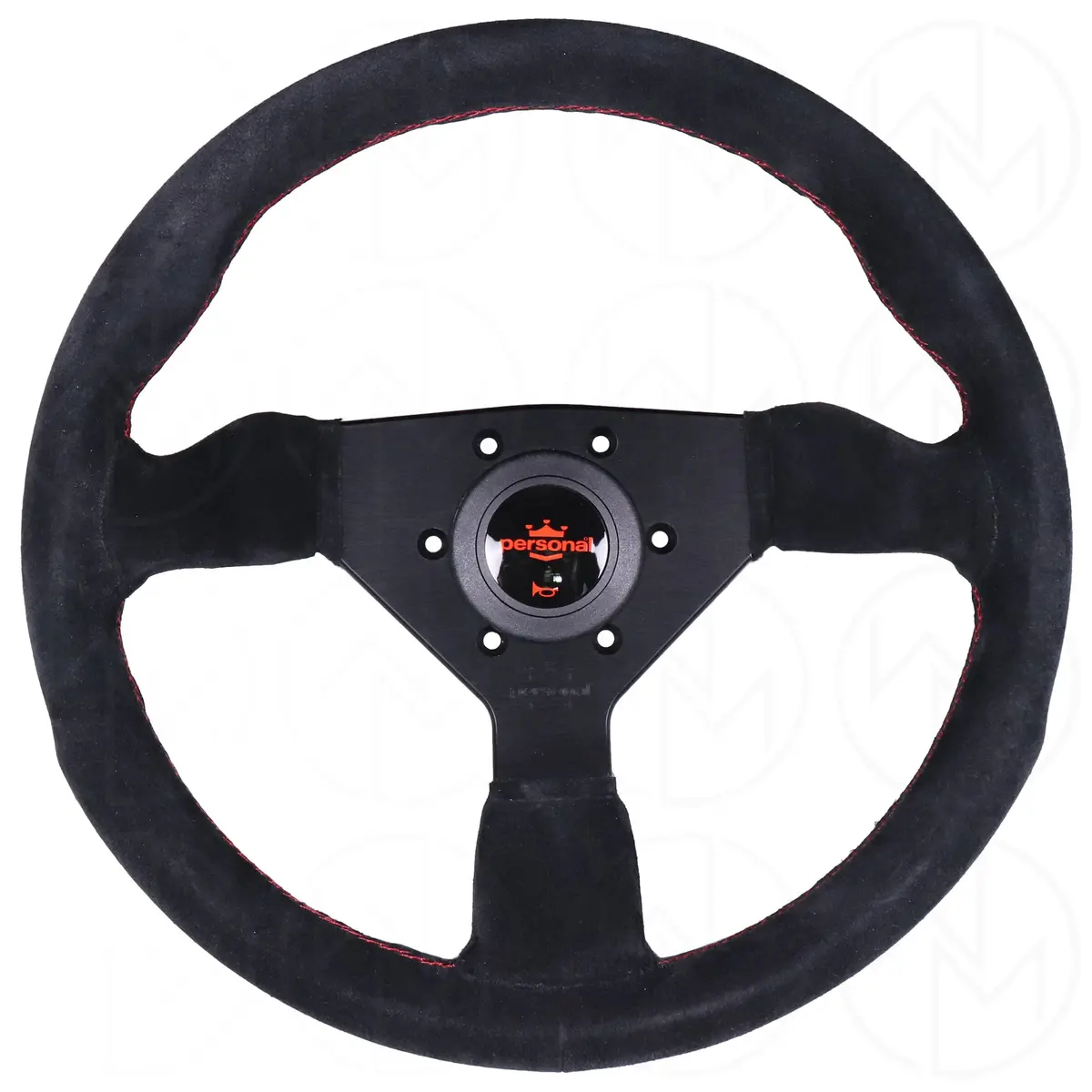 Personal Grinta Steering Wheel - 330Mm Suede W/Red Stitch 1