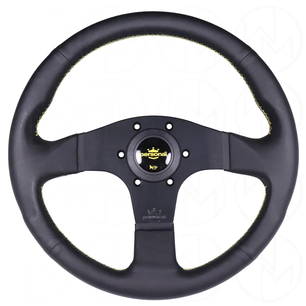 Personal Neo Actis Steering Wheel - 330Mm Leather W/Yellow Stitch 1