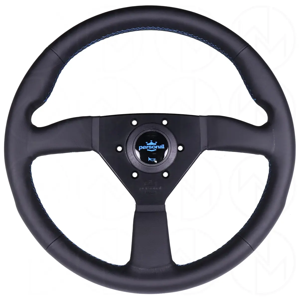 Personal Neo Eagle Steering Wheel - 340Mm Leather W/Blue Stitch 1