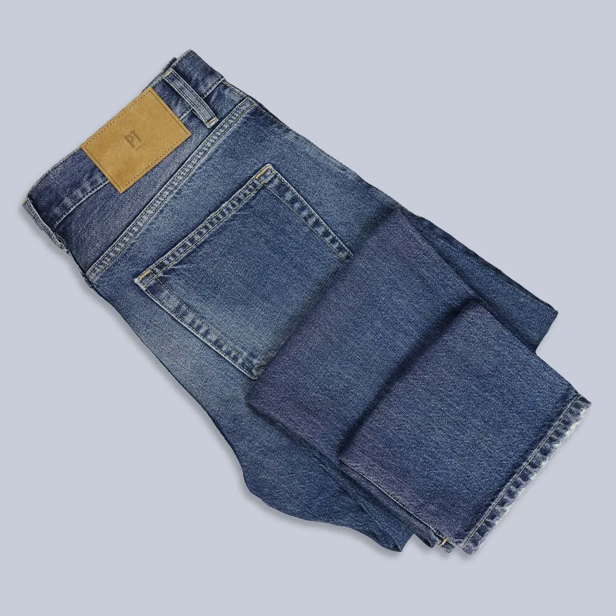 Blue 13 Oz Denim Regular Fit Trousers 1