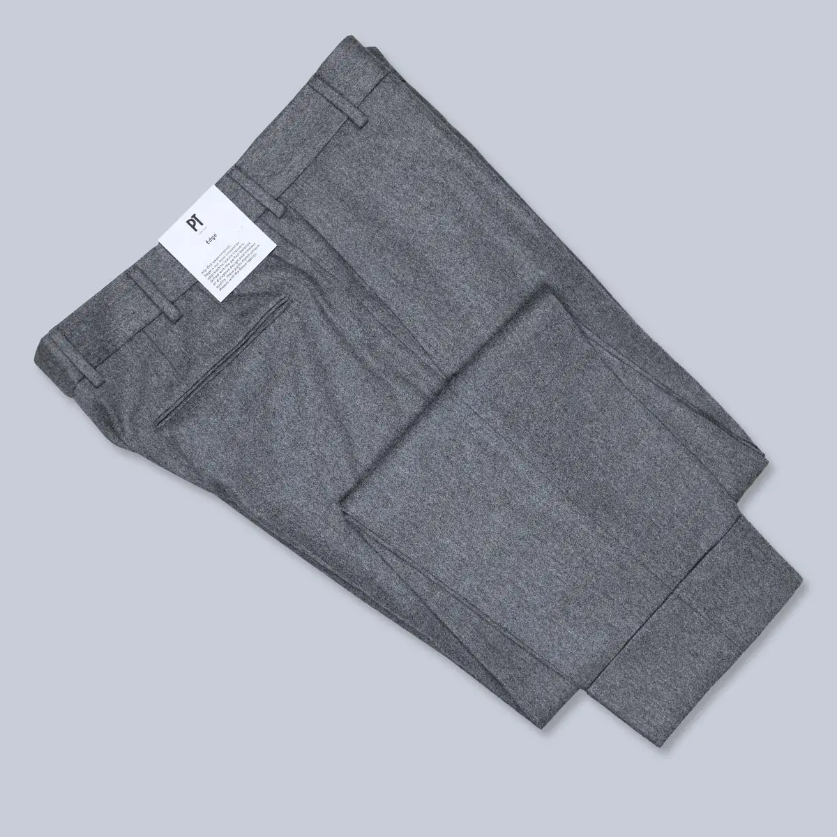 Grey Wool Cashmere Flannel Trousers 1