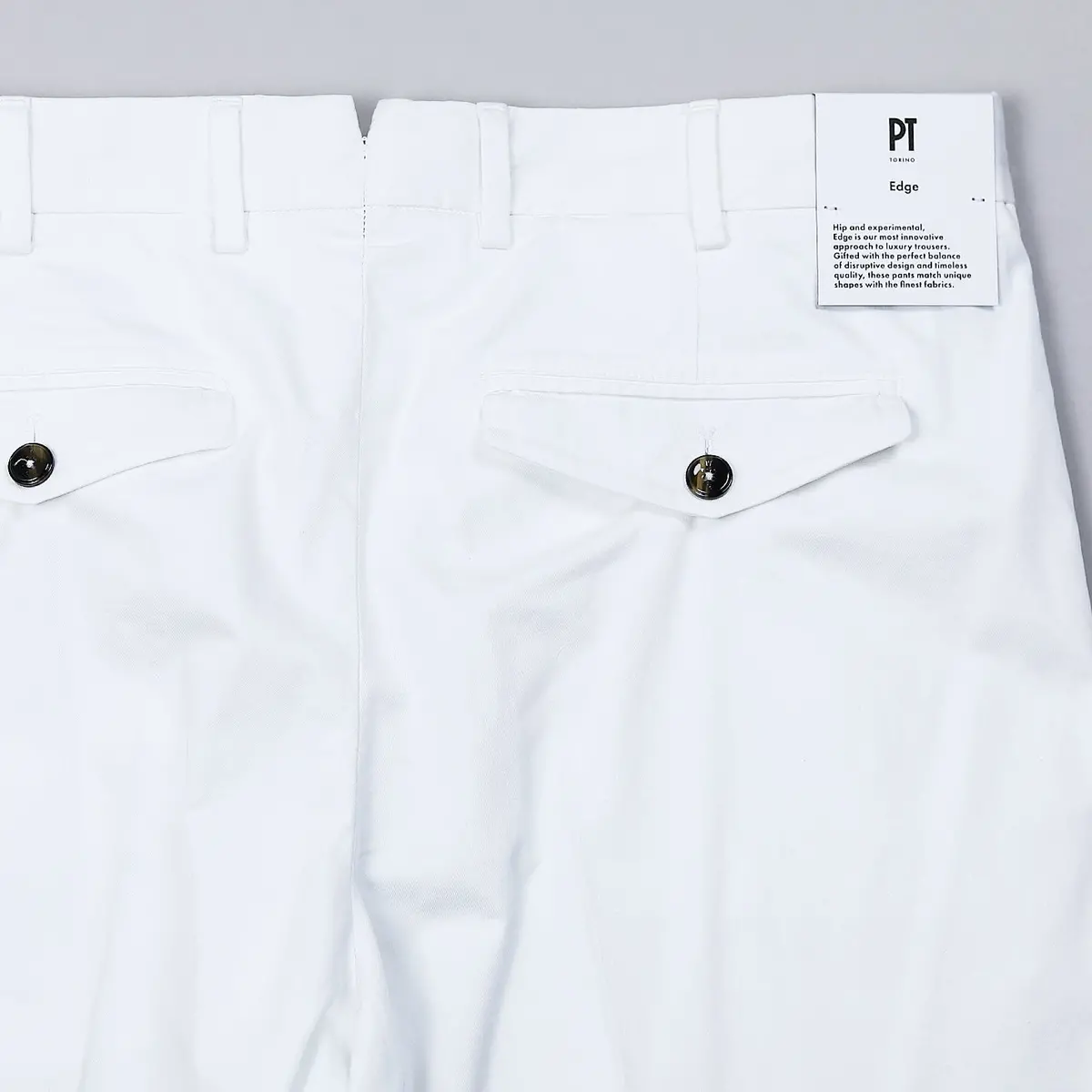 White Cotton Linen Casual Trousers 3