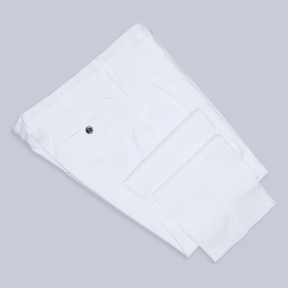 White Washed Summer Cotton Slim Fit Trousers 1