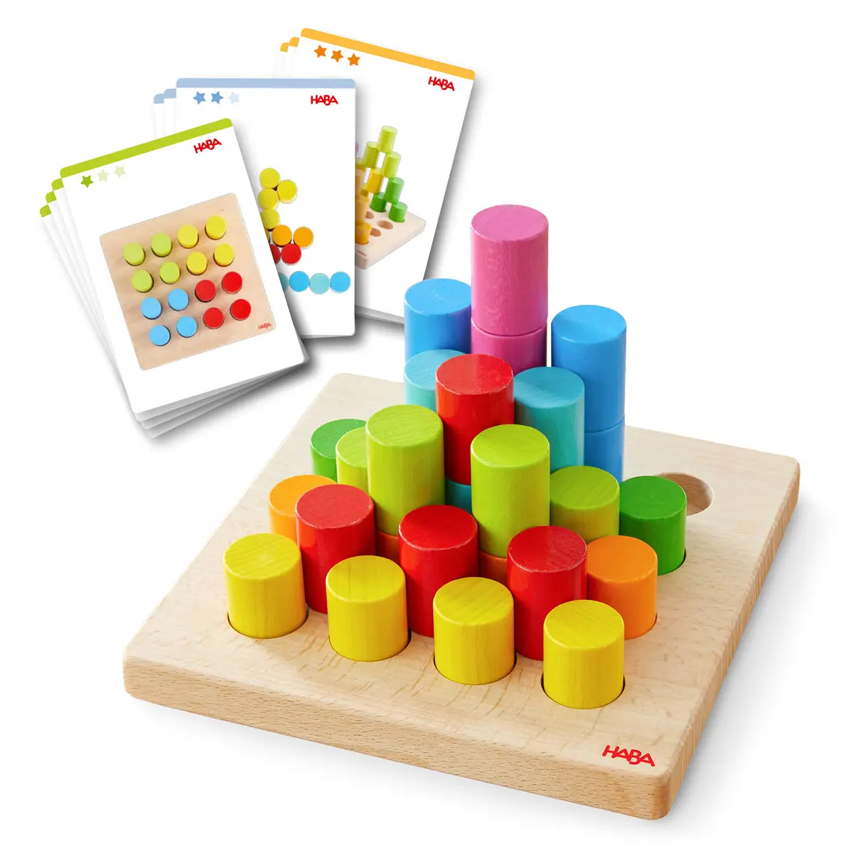 Rainbow Risers Wooden Stacking Game 1