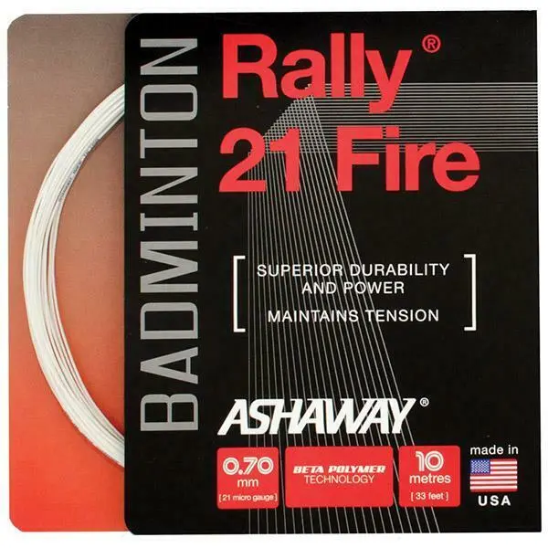 Ashaway Rally 21 Fire 0.70Mm (Superior Performance) Badminton String 1