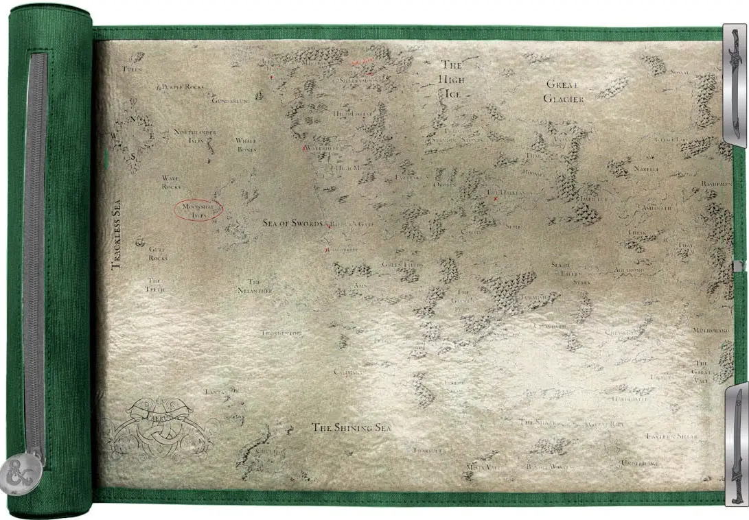 Dice Scroll Dnd Artifacts Across Eternities: Drizzt & The Forgotten Realms Premium Map 1