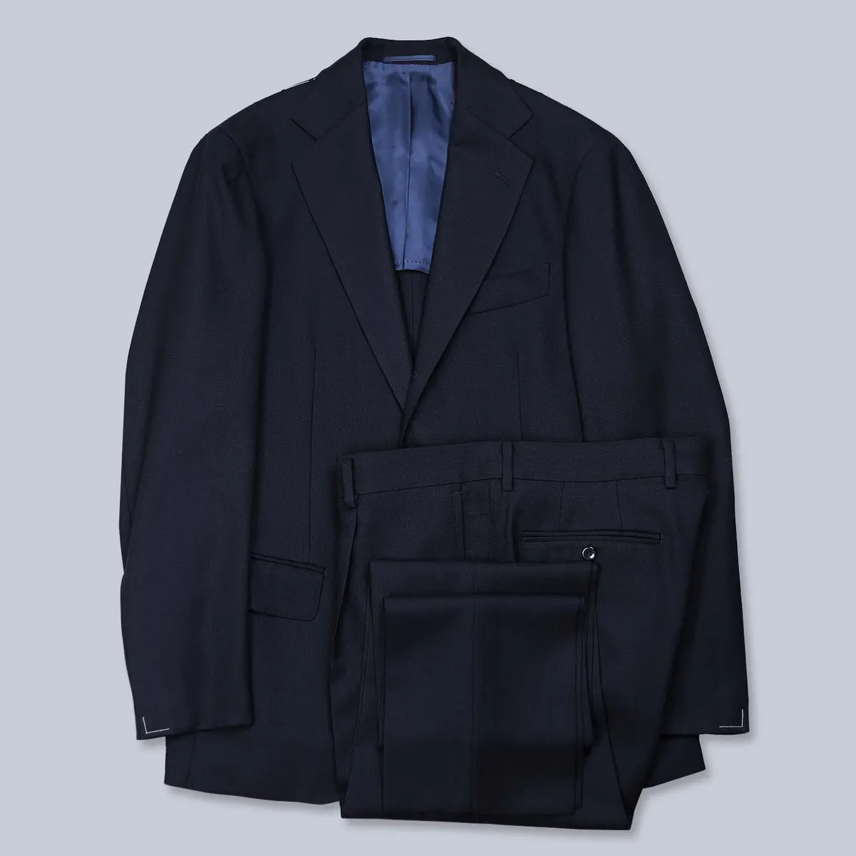 Navy Wool Calm Twist Suit 1