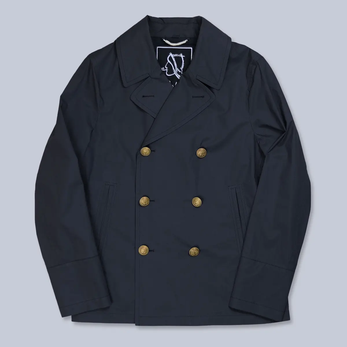 Navy Lightweight Cotton Unlined Peacoat 1