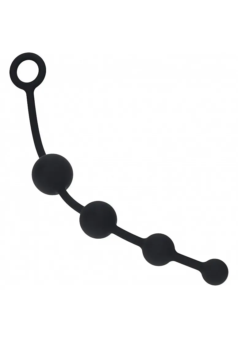 Levelz - Curved Silicone Anal Beads - Black 1