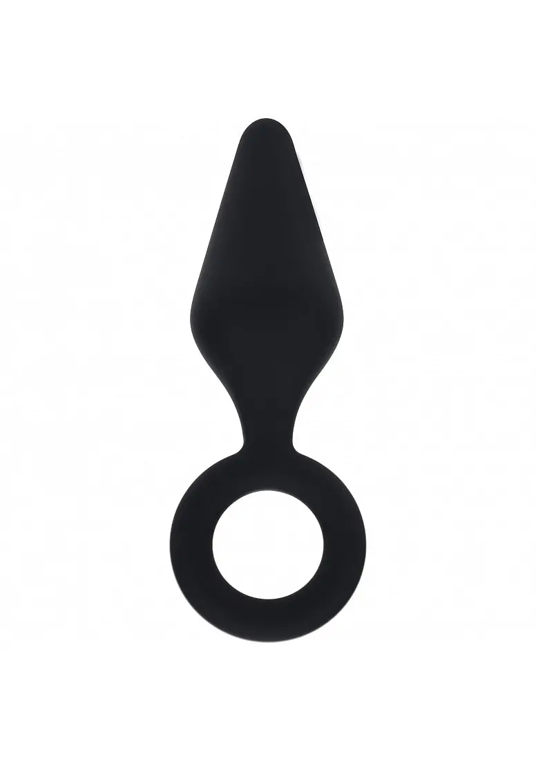 Levelz - Silicone Anal Plug With Loop - Small - Black 1