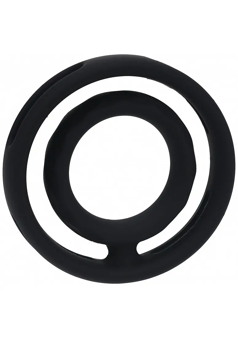 Levelz - Classic Grooved Silicone Cock & Ball Ring - Black 1