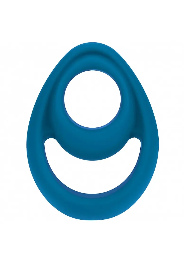 Levelz - Double Ergo Silicone Cock Ring - Teal 1