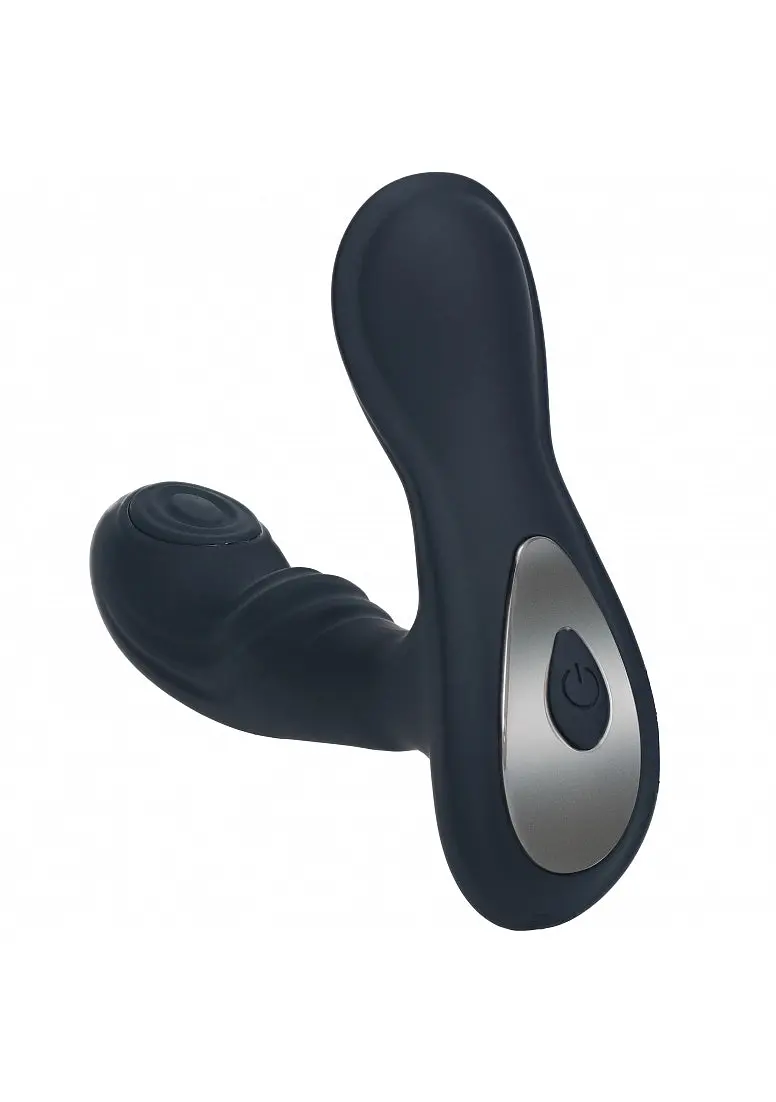 Levelz - Vibrating & Tapping Silicone Prostate Massager With Ball Stimulator - Black 1