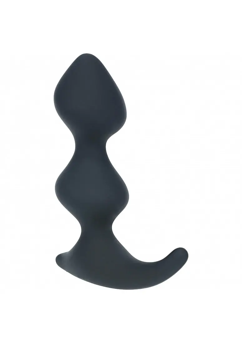 Levelz - Full Double Ripple Silicone Prostate Massager - Black 1