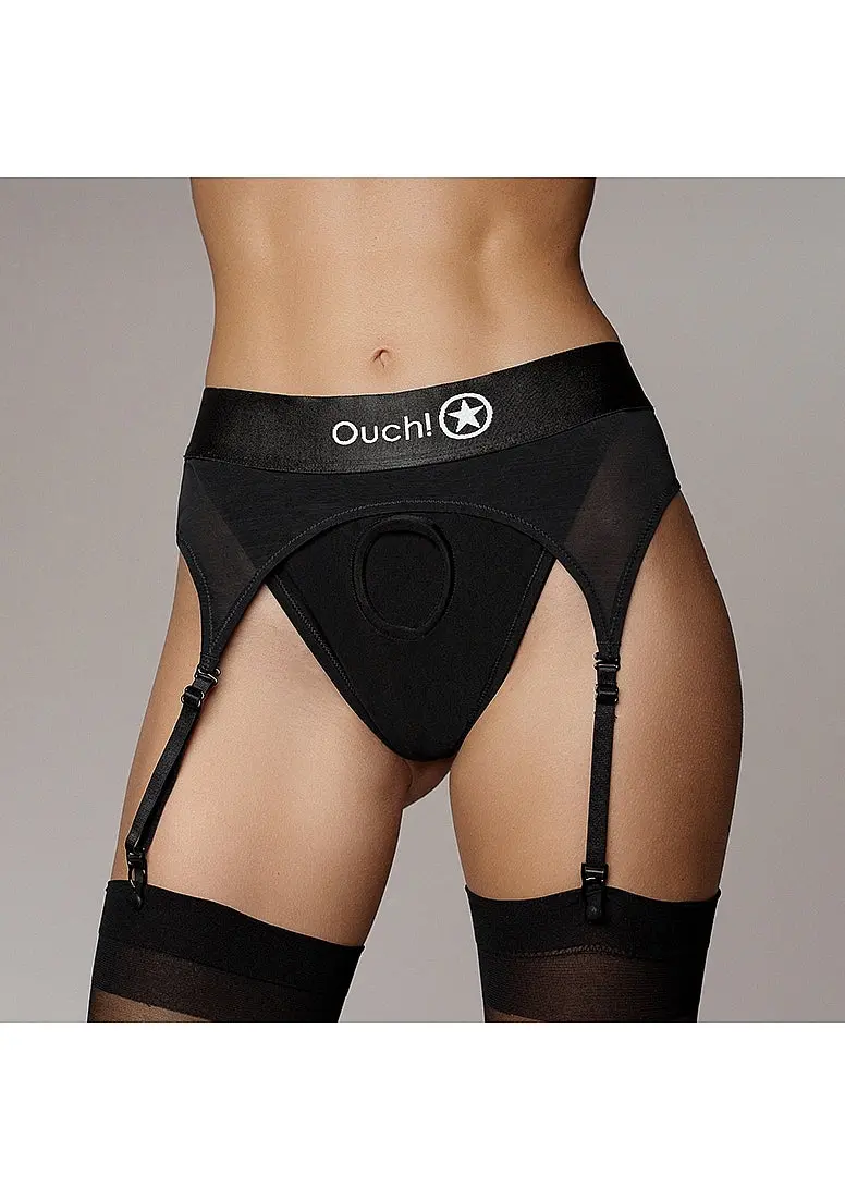 Vibrating Strap-On Thong With Adjustable Garters 1