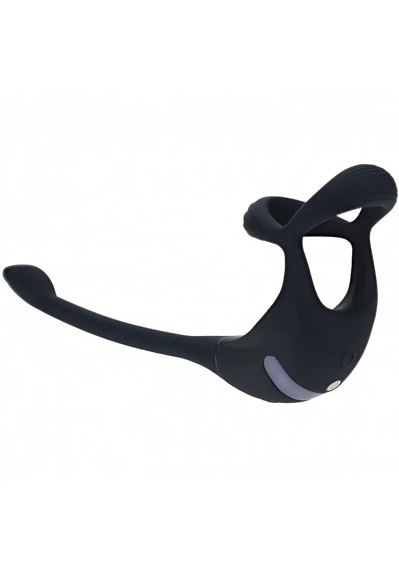 Levelz - Remote Control Vibrating Silicone Tri O Cock Ring With Prostate Stimulator - Black 1