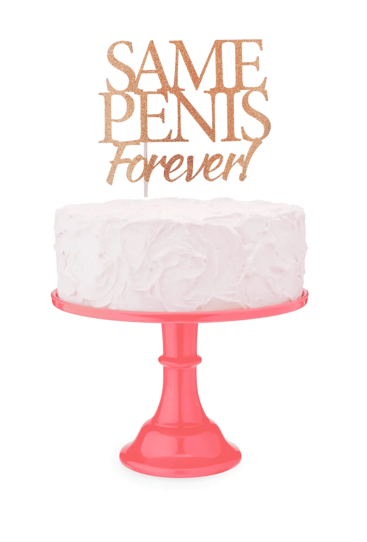 Glitterati Same Penis Forever Cake Topper 1