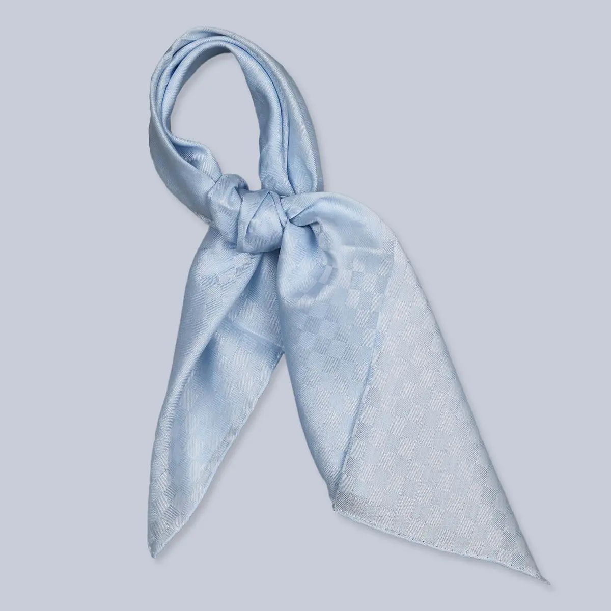 Light Blue Quartet Ciel Cotton Silk Neckerchief 1