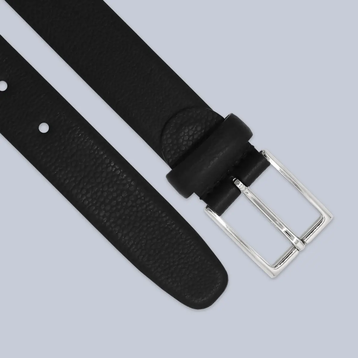 Black Grain 30Mm Leather Belt 1