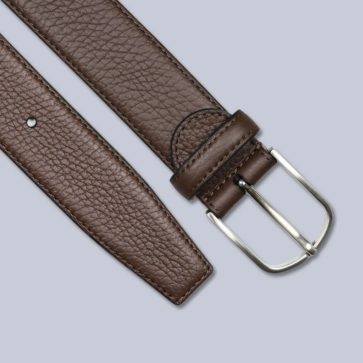 Brown Grain 35Mm Leather Belt 1