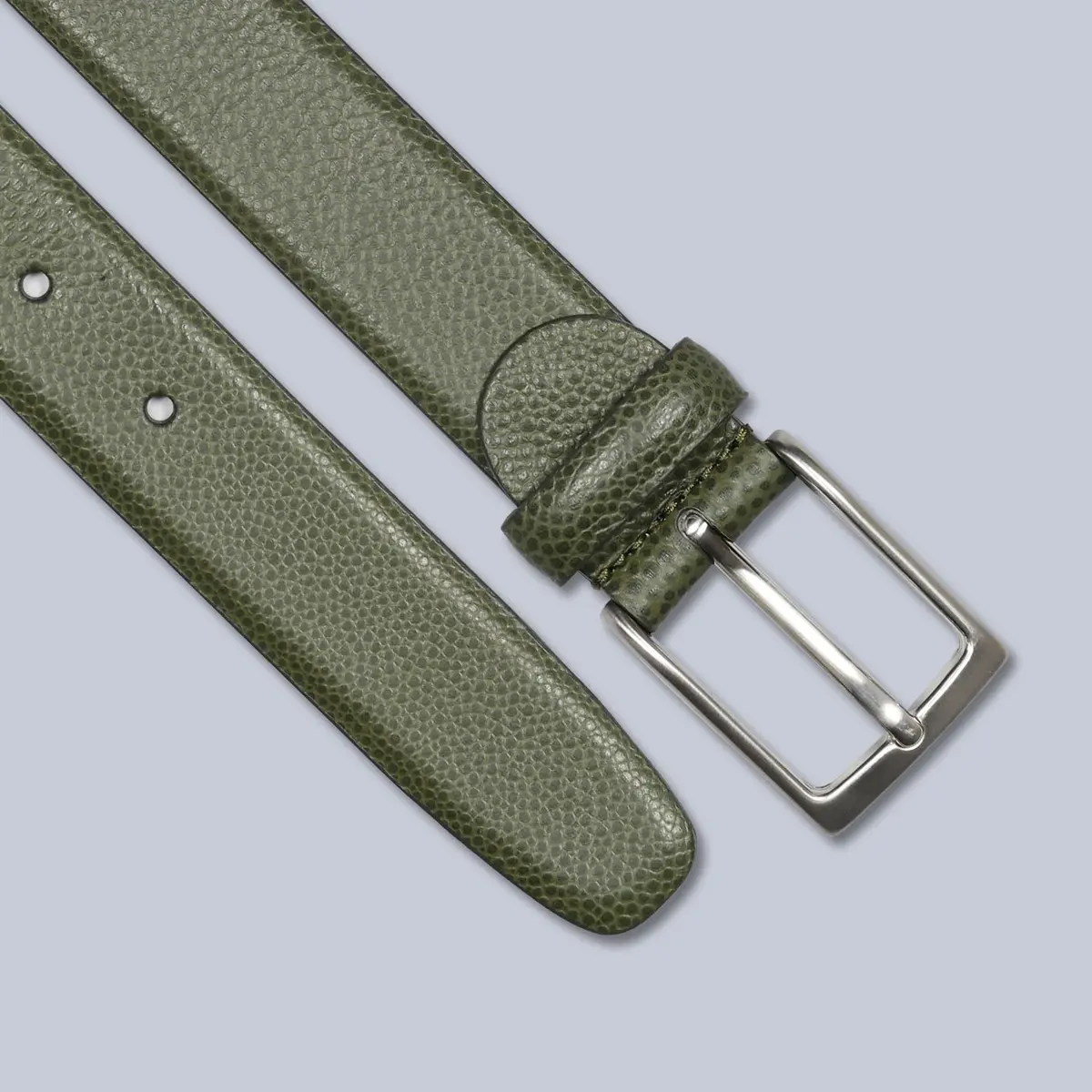 Green Grain 30Mm Leather Belt 1