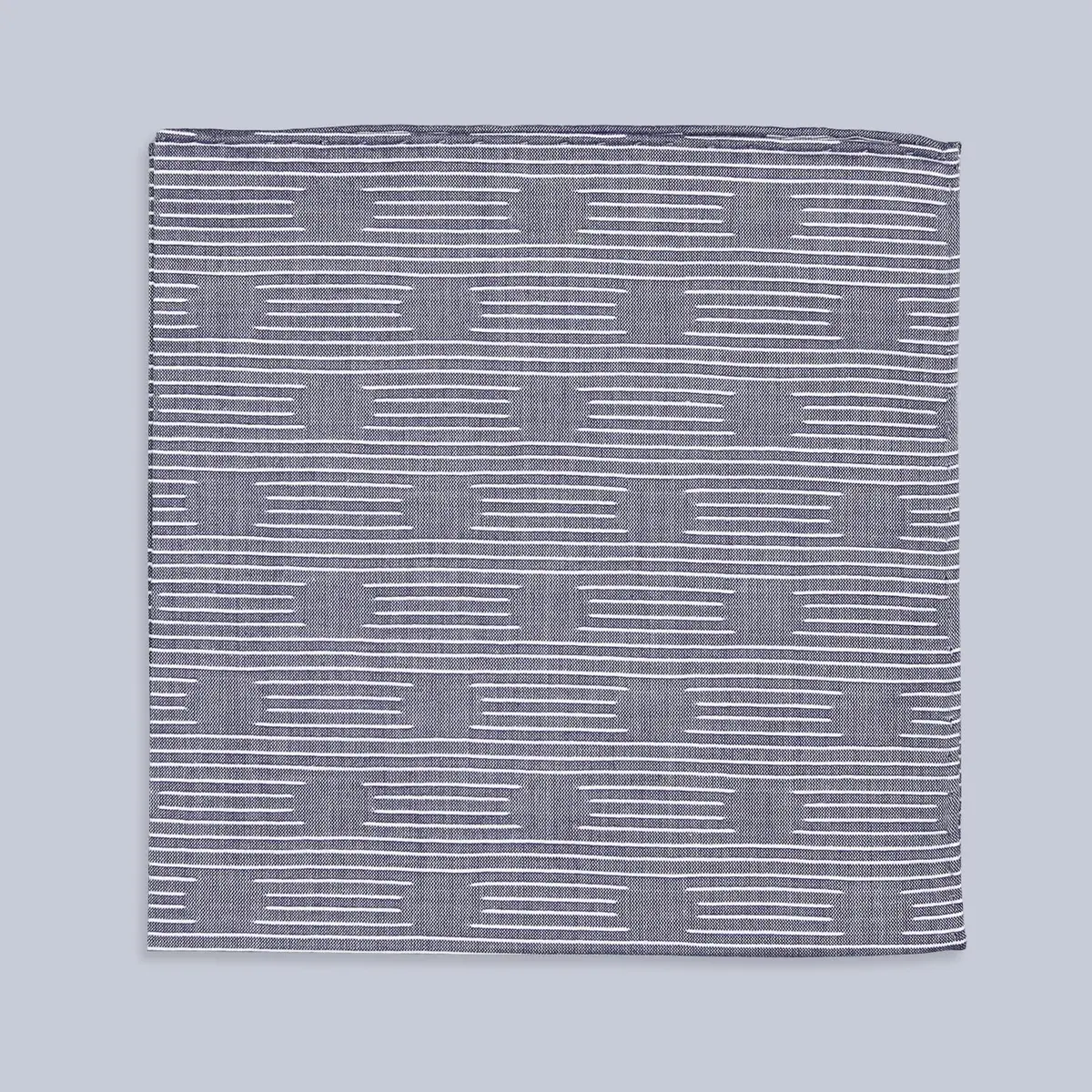 Les Pois Denim Blue Cotton Pocket Square 1