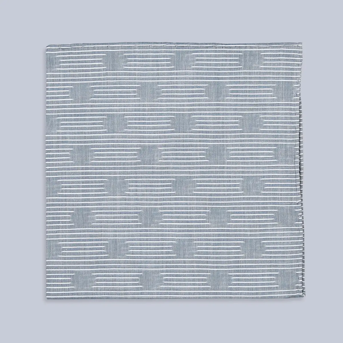 Les Pois Mineral Blue Cotton Pocket Square 1