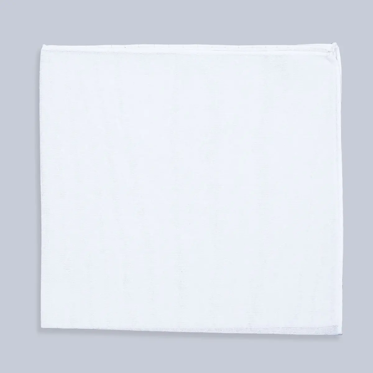 White Waves Cotton Pocket Square 1