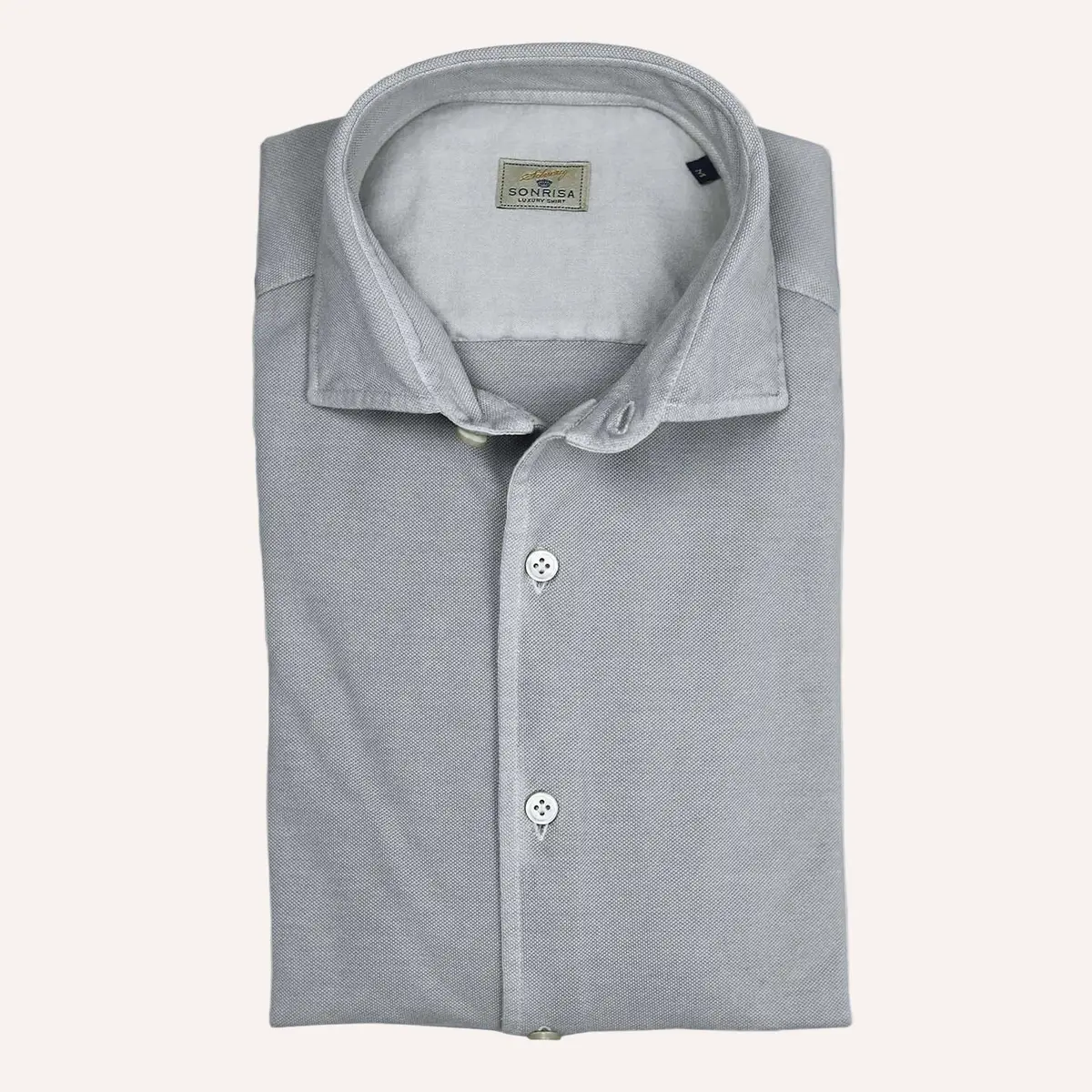 Dove Grey Cotton Jersey Shirt 1