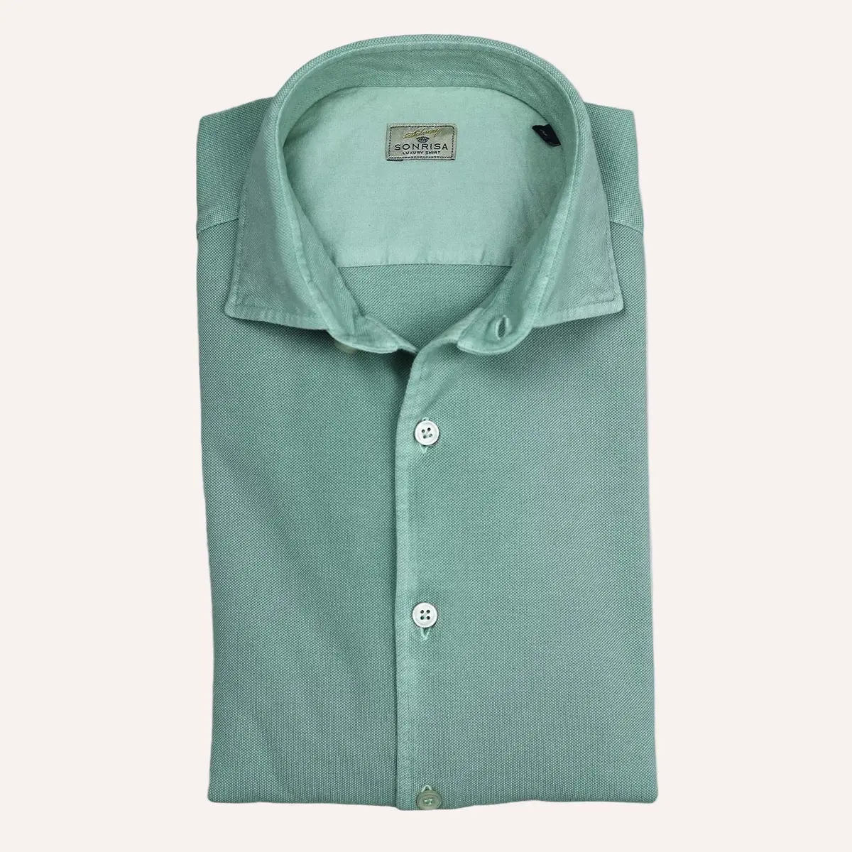 Jade Green Cotton Jersey Shirt 1